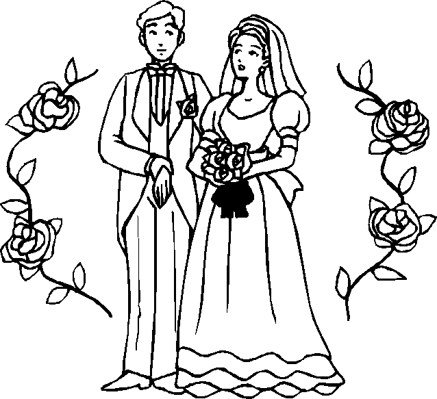 coloring of ceremony  of marriage